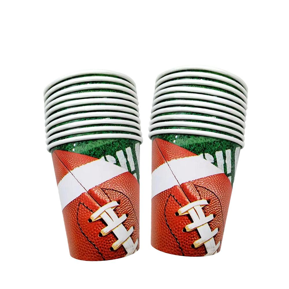Rugby Birthday Party Supplies Disposable Tableware Paper Plates Paper Cups Paper Towels Boys Birthday Party Decorative Tablecloth