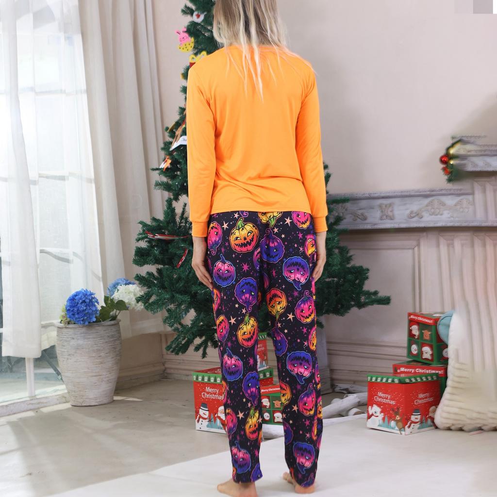 Prints Family Matching Long Sleeve Tops+Pants Set Family Matching Sets