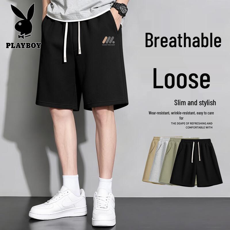 

PLAYBOY Men s 2026 Summer Loose Straight Casual Shorts M (170)