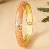 Bracciale Tradizionale Vintage in Cloisonné Smaltato Floreale da Donna