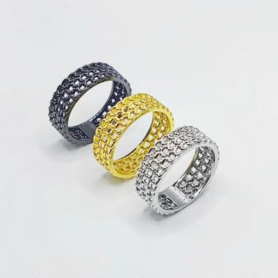 2024 New Niche Design, Light Luxury and Simple Retro Punk Woven Hollow Ring For Women