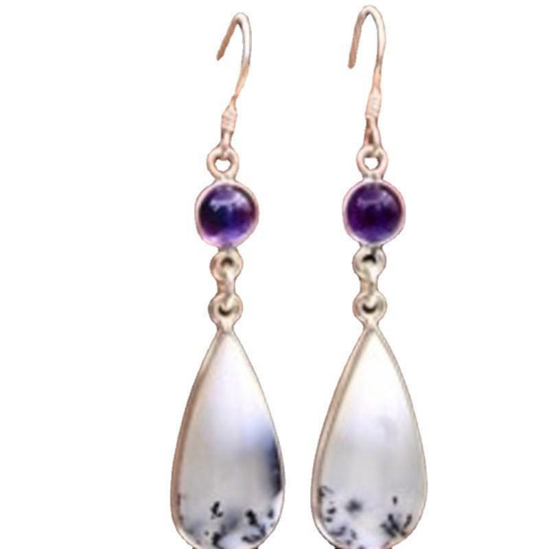 Серьги Viya Green Turquoise Стильные Винтажные Полные Серьги Всего 1.5