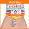 Stilvolles Regenbogen-Buchstaben-Armband Mehrlagig Modischer Kinderschmuck