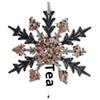 1/2PCS Acrylic Wreath Snowflake Bellring Pendant Crystal Christmas Decorations Xmas Tree Hanging Ornament