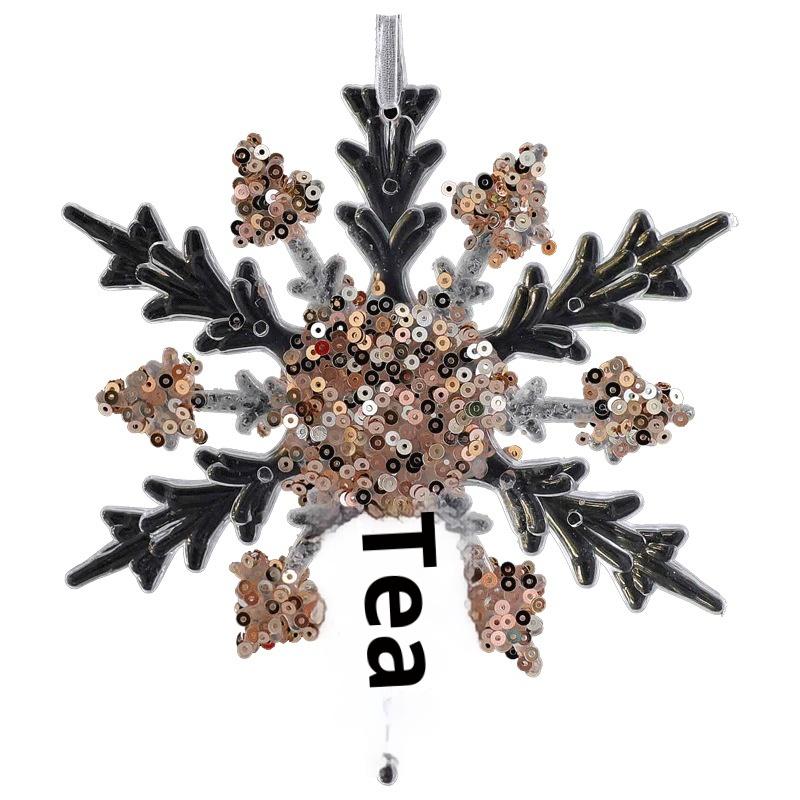 1/2PCS Acrylic Wreath Snowflake Bellring Pendant Crystal Christmas Decorations Xmas Tree Hanging Ornament