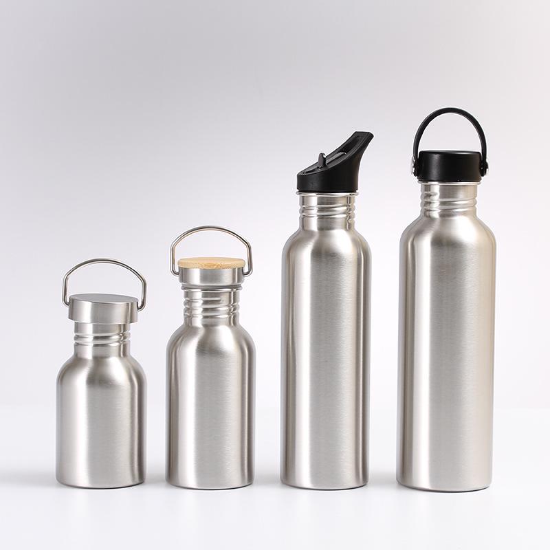 304 Stainless Steel Sports Water Bottle with Bamboo Lid – Large Capacity for Cycling & Mountaineering