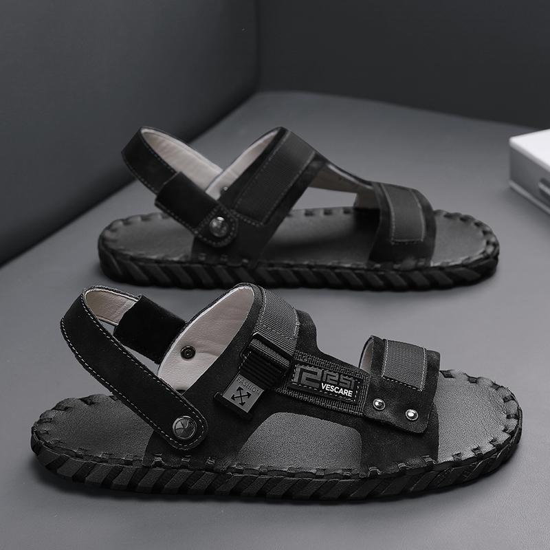 2024 British Men's Trendy Shoes Anti Slip Wear-resistant Soles Versatile Home Slippers Daily Outdoor Casual Sandals for Men's