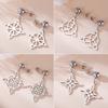 LIKGREAT Stainless Steel Witches Knot Stud Earrings for Women Irish Lucky Celtics Knot Amulet Earring Jewelry Gifts Wholesale