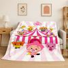 Süße Plim Plim Cartoon Weiche Flanell-Kuscheldecke, Gemütliche Decke für Bett, Couch, Sofa, Schlafzimmer, Wohnzimmer, Reisen, Picknick Kinder Camping