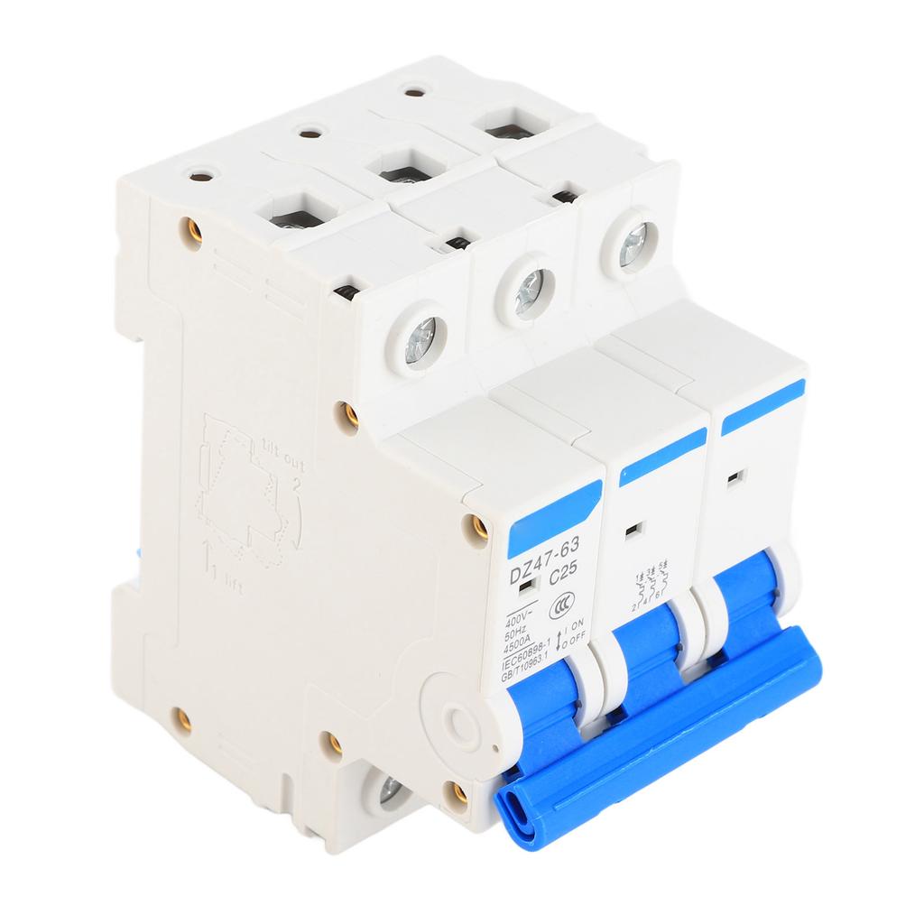 DZ47‑63 C25 3P 25A 400V Miniature RCCB Residual Current Circuit Breaker