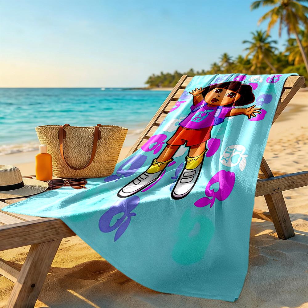 Dora Explorer Beach Towel Soft Durable Quick-Dry Comfortable Lightweight