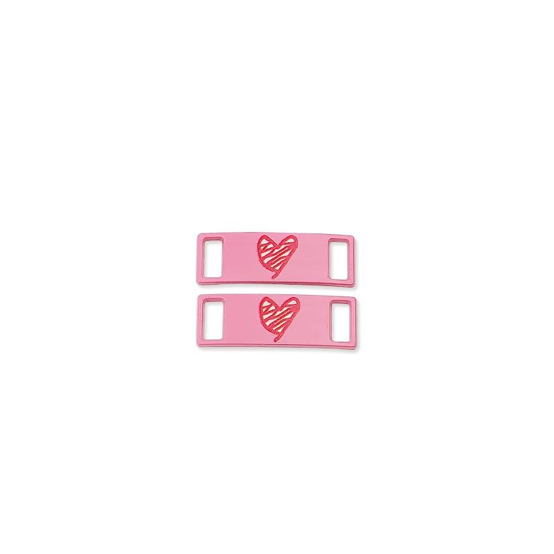 Luminous Shoe Lace Metal Buckle AF1 Heart Love Decorations Shoelaces Buckles DIY Sneaker Shoe Laces Lock Accesories New 1Pair