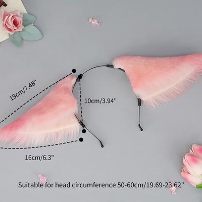 Cosplay Character Foxes Ear Headband Woman Students Washing Face Hairband Animal Ears Headbands Plush Anime Hair Hoop