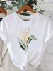 (Asian Size) feather style cute Women Printed Lady Casual Short Sleeve T Tee Top Clothing Shirt Fashion Female Graphic T-shirts