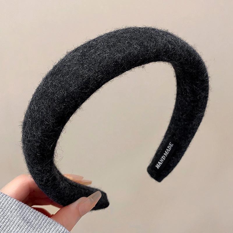Herbst und Winter Retro Hoher Schädel Oberkopf Stirnband Damen Einfach Breiter Rand Stirnband Internet-Berühmtheit Ausgehen Haarspange Gesichtswasch Kopfschmuck