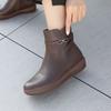 JiSyu Men S Cowhide Warm Lining Ankle Short bootS jiS 001