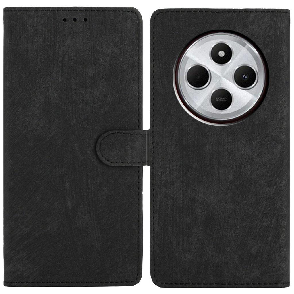 For Xiaomi Poco C75 4G/Redmi 14R 5G/14C 4G Case with Card Clots Skin-Touch PU Leather Phone Cover Stand