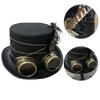 Unisex Top Hat Steampunk Hat Flat Top Hat Gothic Universal Size Cosplay Party Hat Concert Tour Dressing Novelty Costume