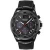 Angel Clover Men's Leather/Rubber Watch MOS42BBK-BK
