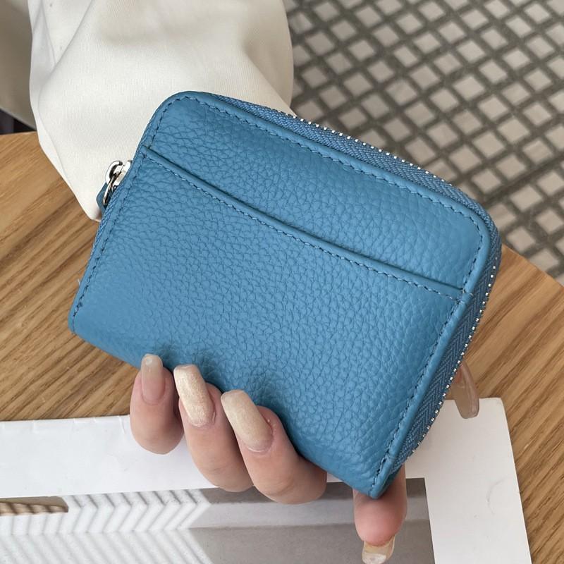 High-end Leather Fashionable Multi-card Bag Women's Japanese-style Niche Cowhide Money With Large Capacity