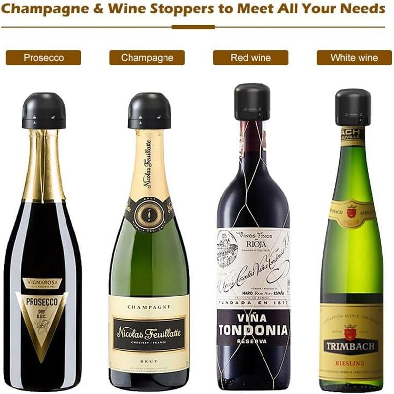 Wine Bottle Stopper Reusable Vacuum Seal Red Wine Champagne Cork Wine Cork Tool Leak-Proof Storage