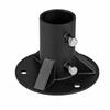 Steel Post Anchor Base Heavy-Duty Hardware Reinforced for Light Poles, Flagpoles