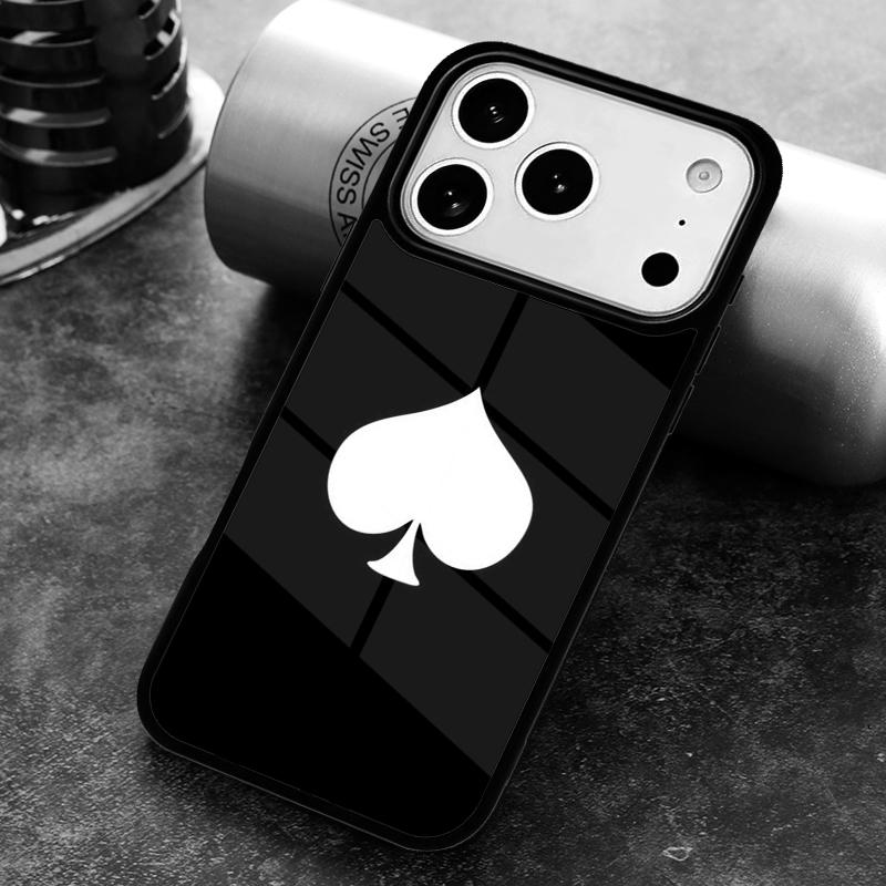 Pik Poker Spielkarten Ass Kunst Handyhülle Für iPhone 17,16e,15,14,13,12,11,Mini,Pro,MAX Weiche Silikonhülle