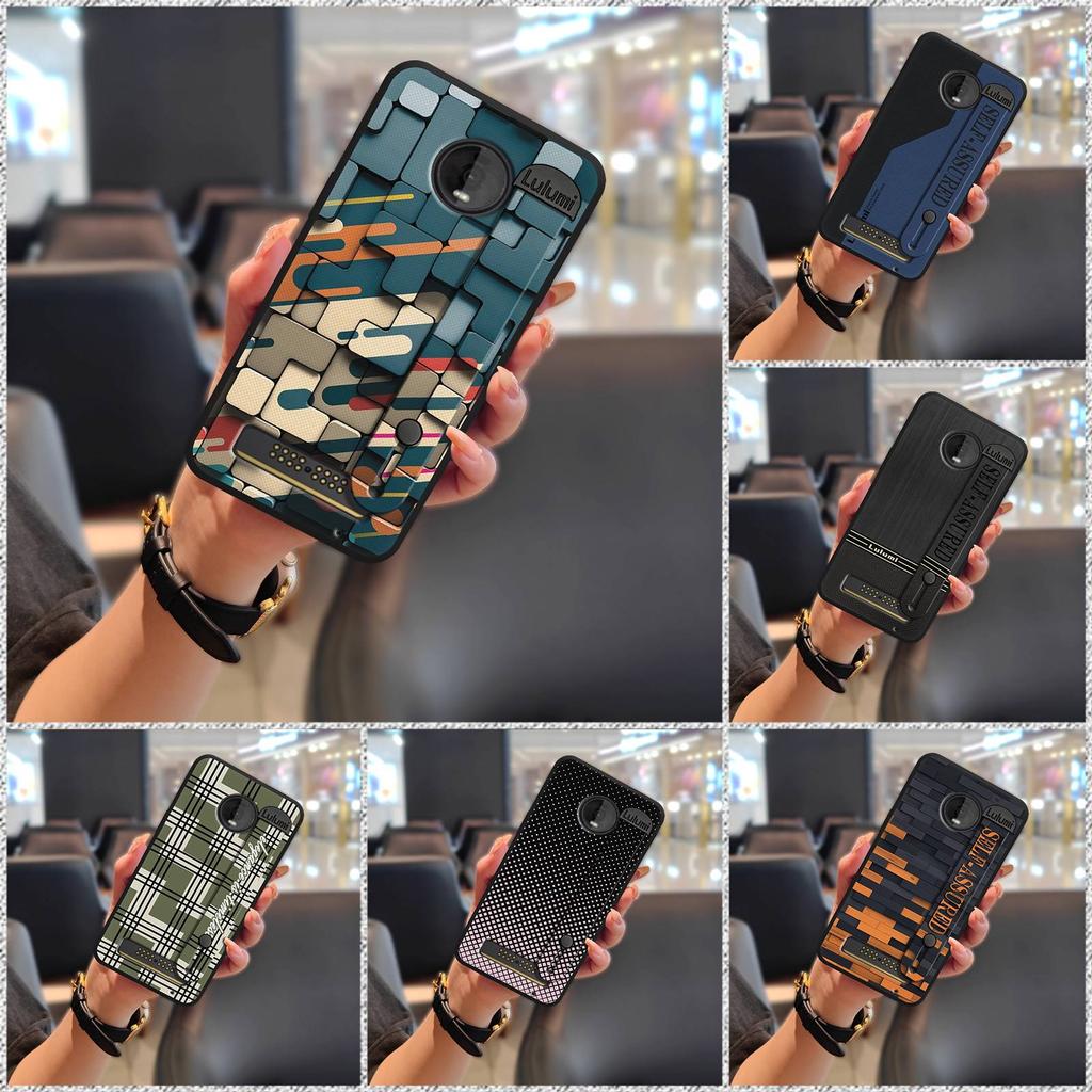 Simple Wrist Strap Phone Case For MOTO Z4 Play Fashion Design Back Cover Plain Color Personality Dirt-resistant Commerce