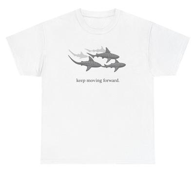 Bleib in Bewegung Haifisch T-Shirt Lustig Süß Psychische Gesundheit Meeresbiologie T-Shirt