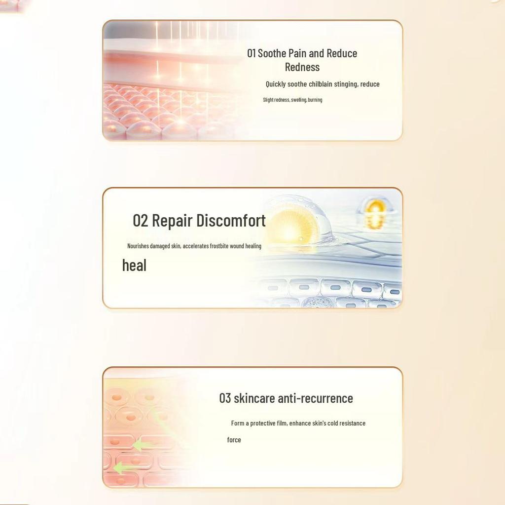 Huatuo Örtig Höst & Vinter Klådstillande Frostskadskräm för Händer & Fötter