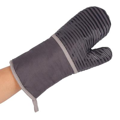 1 Paar Ofenhandschuhe mit gestepptem Baumwollfutter, hitzebeständig bis 260 °C, Küchenhandschuhe, Flammenofenhandschuh-Set