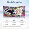 Floral Garden Theme Beach Towel Personalized Custom Name & Text Soft Quick Dry Beach Towel for Swimming Travel