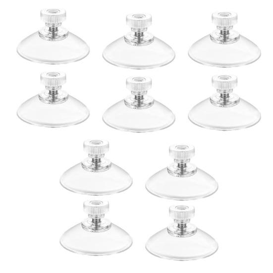 10Pcs 40MM Stainless Steel Thread Suction Cup Reusable PVC Sucker Pad Vacuum Suction Cup Extra Strong Adhesive Glass Suction Holder