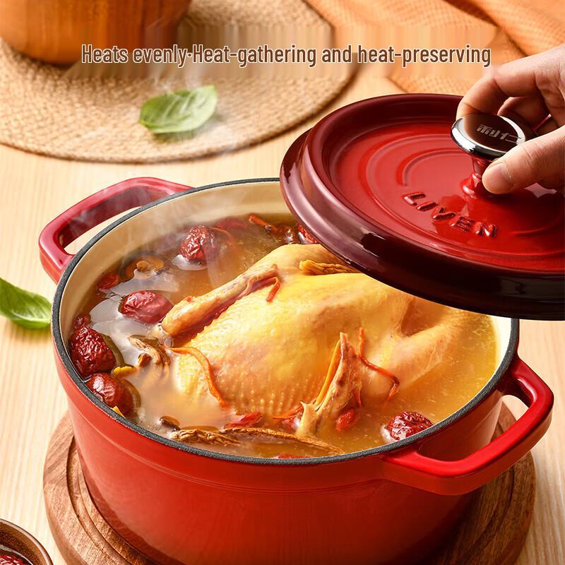 Liven Classic Enamel Stew Pot