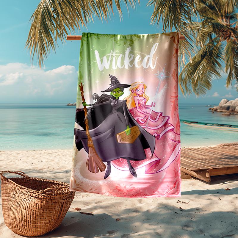 Ultra-Soft Beach Towel with Wicked Theme,Ideal for Pool - Camping, Diving - Perfect Travel Essential, Vibrant Beach Towel.