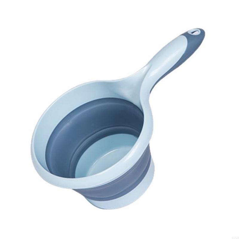 62KD Foldable Long Handle Ladle Kitchen Scooper Water Dipper Pourer With Hangable Hole For Cooking And Outdoor Use
