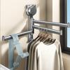Suction Cup Rotating Towel Rack 180° Rotatable Multi-Rod Dishcloth Draining Rack No Drill Wall Mount Towel Storage Hanger