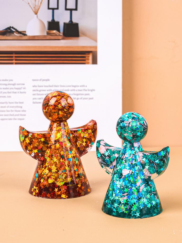 Einfache kleine Engel Kerze Silikonform DIY Kreative Handgemachte Seife Beton Gips Gießen Harzformen Heimdekor Weihnachtsgeschenk