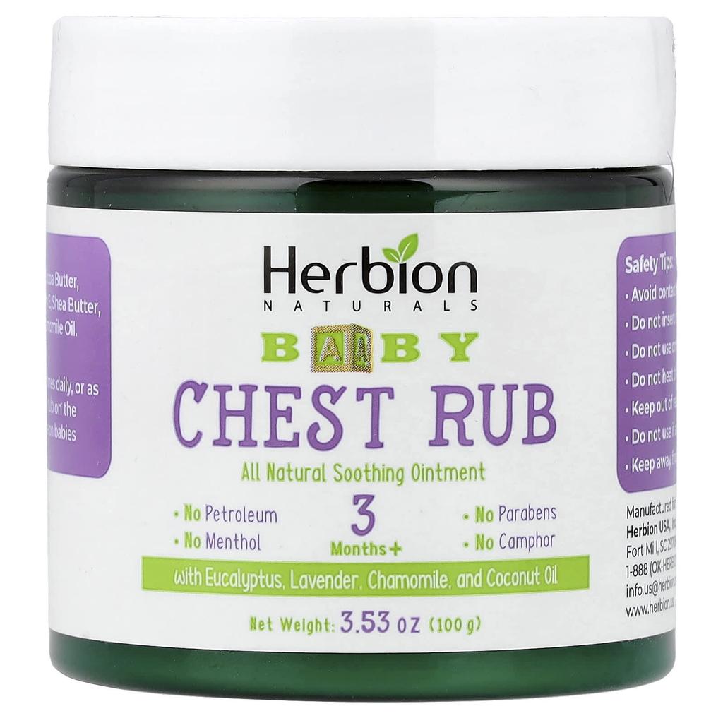 Chest Rub, 3 Months and Up, 100G(3.53Oz)