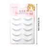 One-Piece Pointy False Eyelashes with Transparent Stem Natural Korean Style for Stage Performance