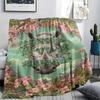 1Pc SplashingAnimals Print Flannel Blanket, High Quality Comfortable for All Seasons, Home Decor, Warmth and Comfort, Perfect for Christmas Gifts
