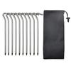 7-shaped Tent Pegs Aluminum Alloy Ground Nail With Windproof Rope Hammer Set Camping Tent Canopy Accessories