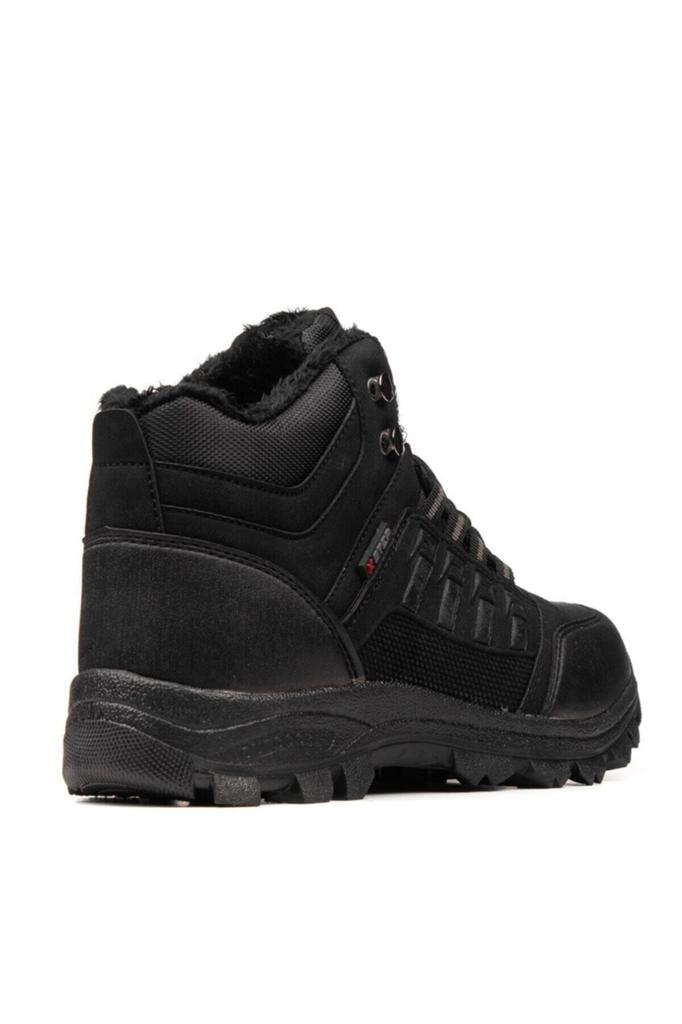 Men's Fashion Flat Heeled Booties Winter Furry Trakking Boots Shoes