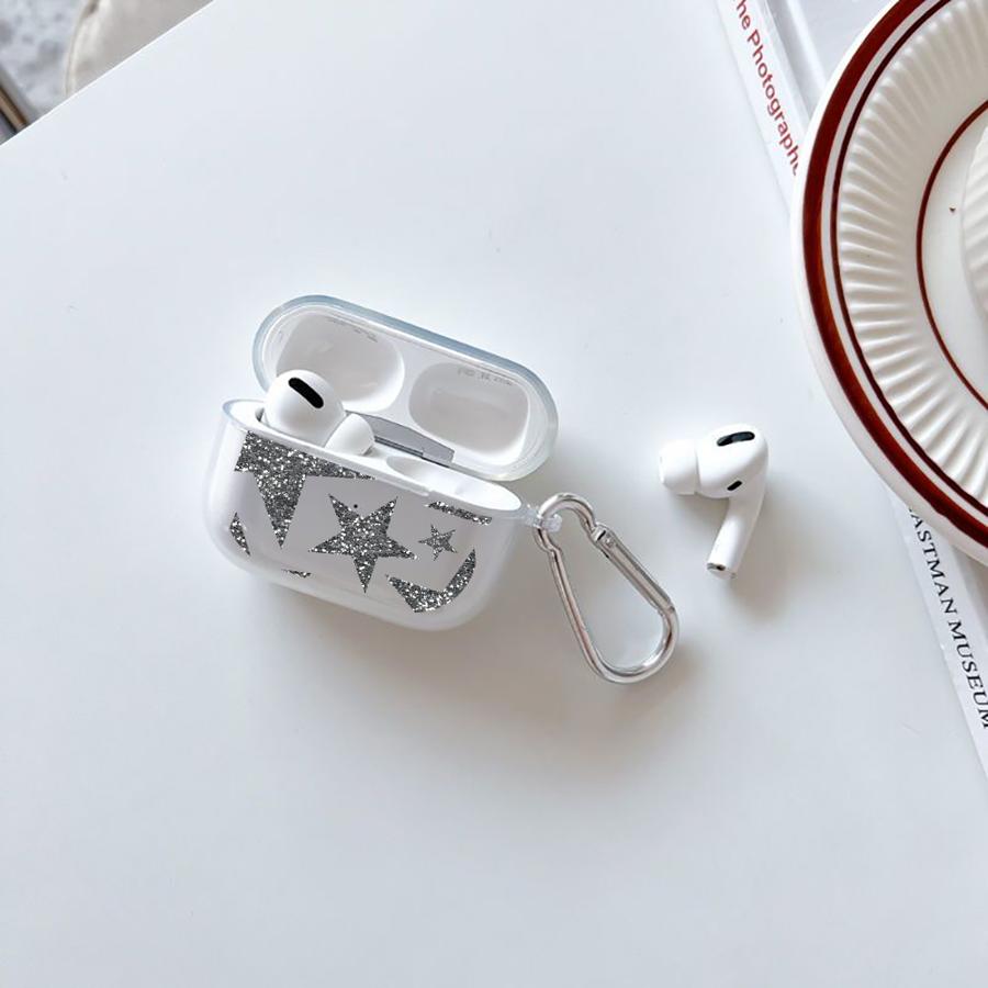 Clear Earphone Cases Cover Case For Airpods 3 Pro 1 4 Pro3 Pro2 2 Stars Carpet Patterns