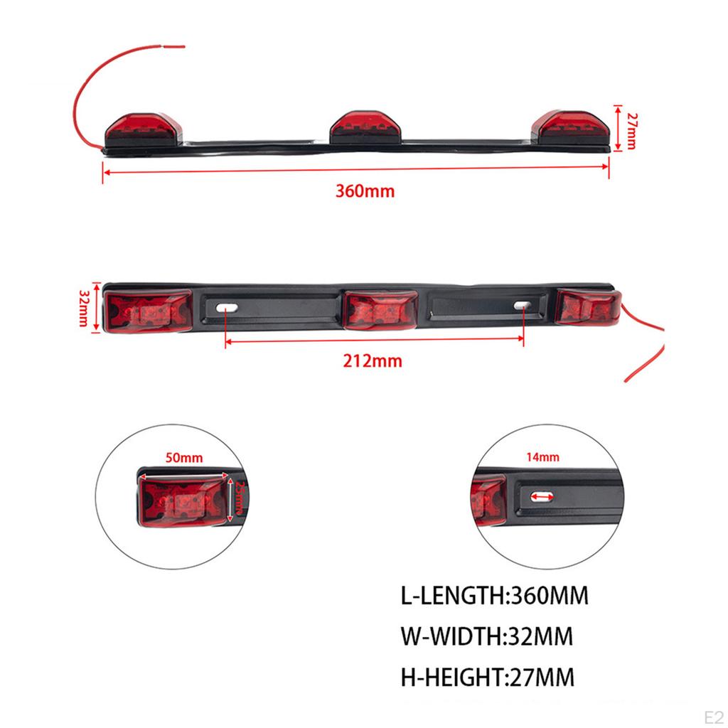Bar Red Bright Led ID for Side of Truck Boat Pickup RV