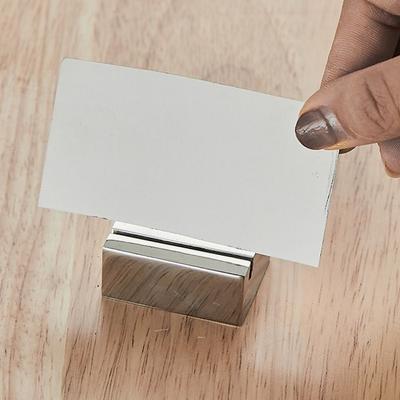 Stainless Steel Card Holder Funny Number Sign Holder Display Stand Menu Memo Holder  Menu Card