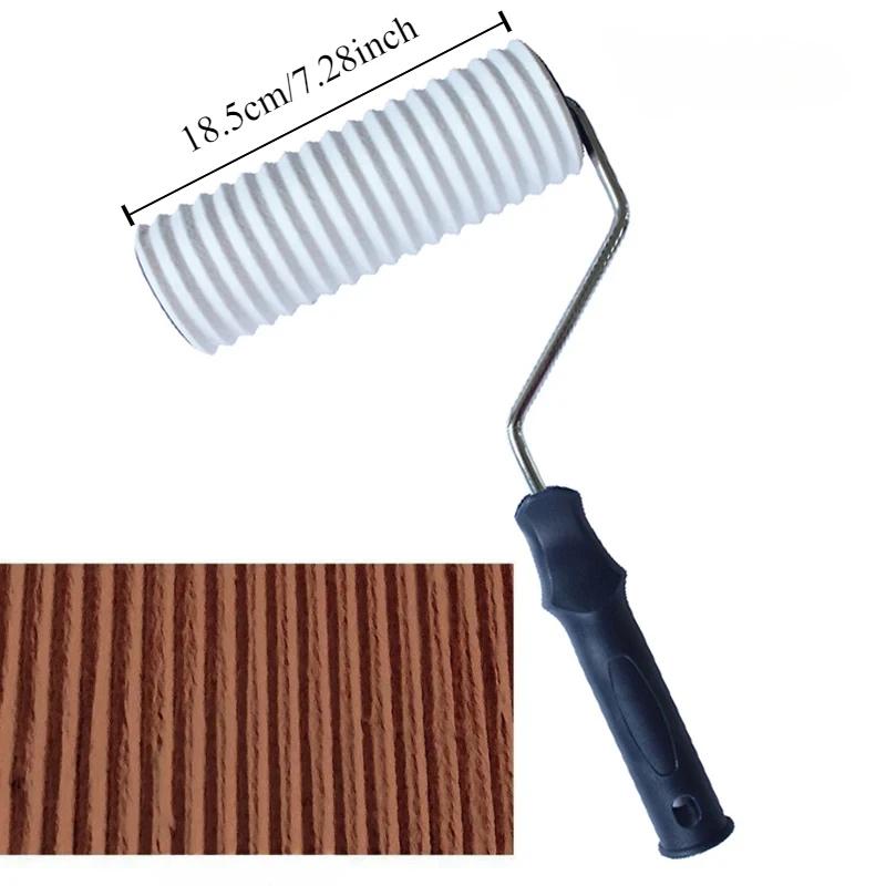 3D Textured Paint Roller for Wall Decoration Rubber Stamp Embossed Painting Tool Polyurethane Roller