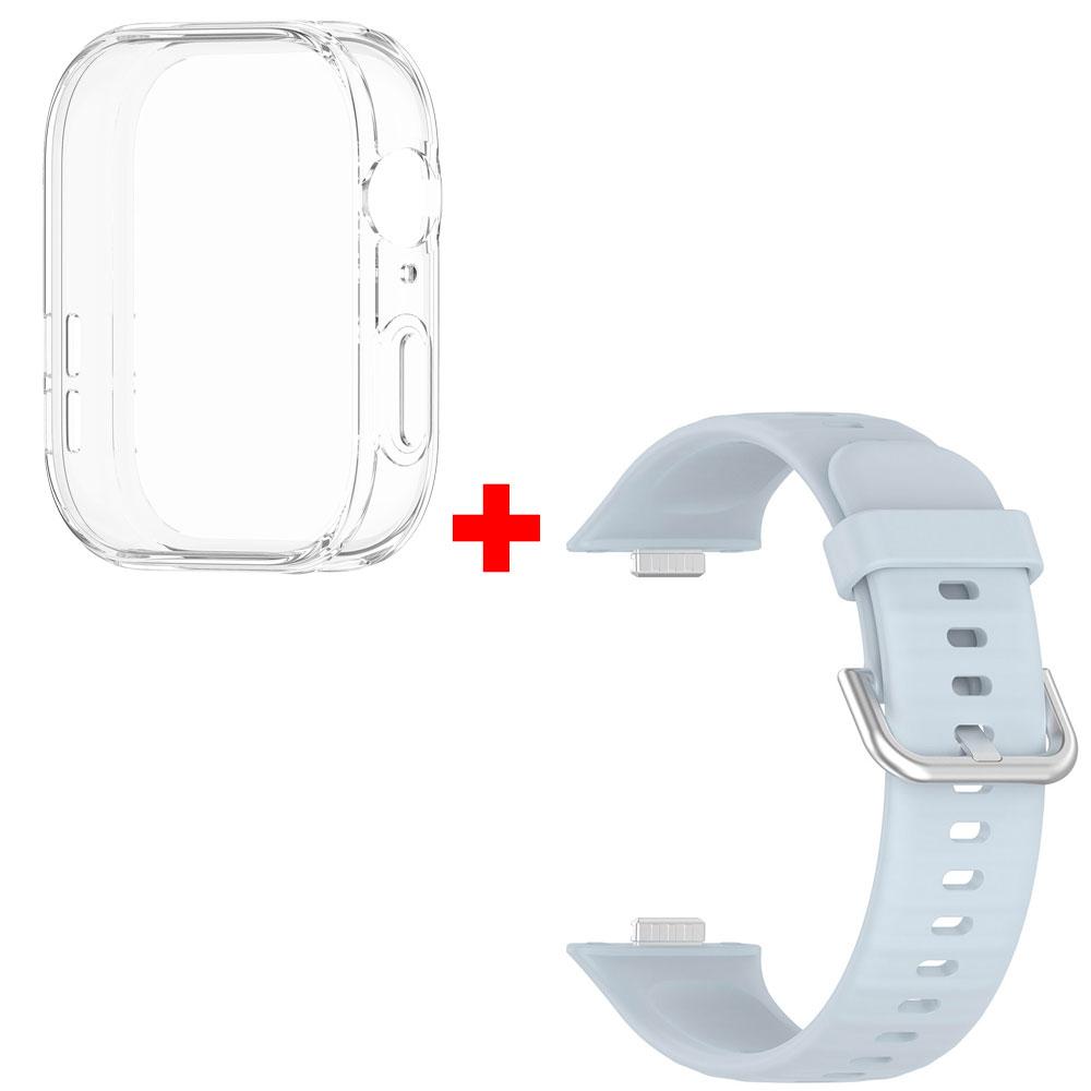 Silicone Watch Strap + Case For Huawei Watch Fit 3 Strap Replacement Band Huawei Watch Fit3 Strap With Case Screen Protector