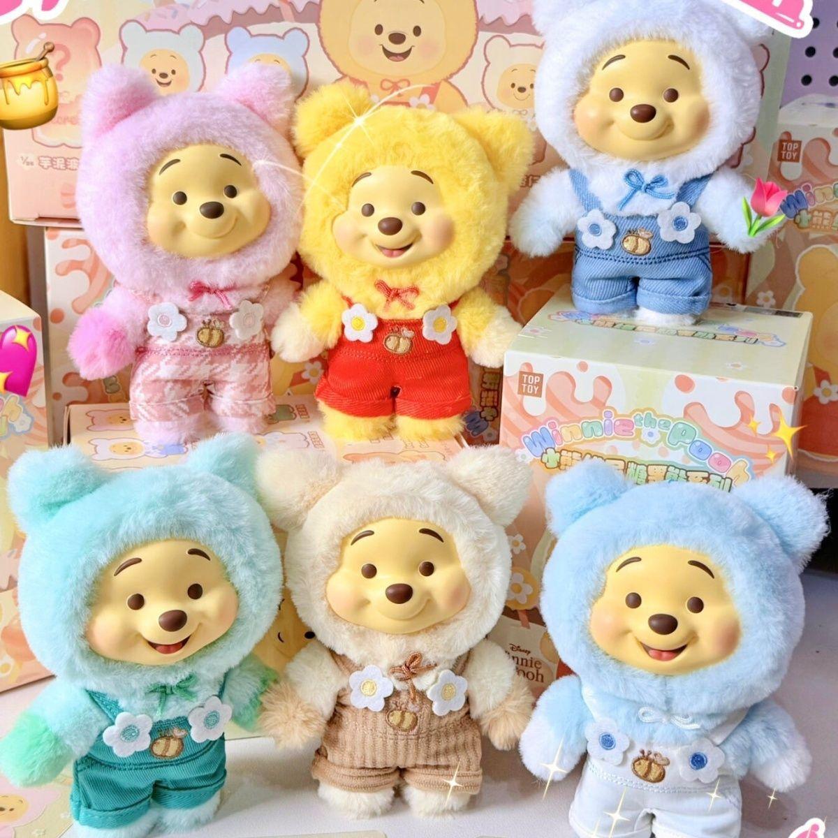 Nuova Scatola Misteriosa Serie Caramelle Winnie The Pooh, Ciondolo Viso in Vinile Carino Bambola Orsetto Pupu Trend Moda Giocattolo Regali di Natale