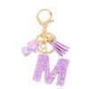 Diy A-Z Letters Keychain Metal Holder Pendent Key Chain Women Car Key Ring Simple Letter Name Key Party Gift Jewelry